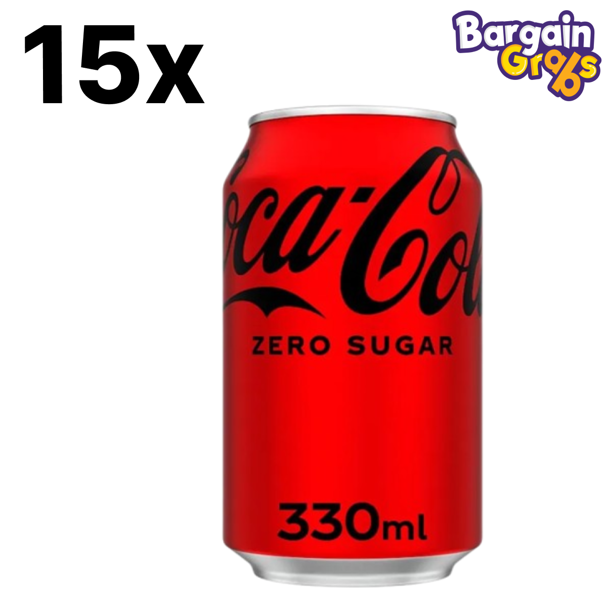 15 pack of 330ml Coca-Cola Zero Sugar cans