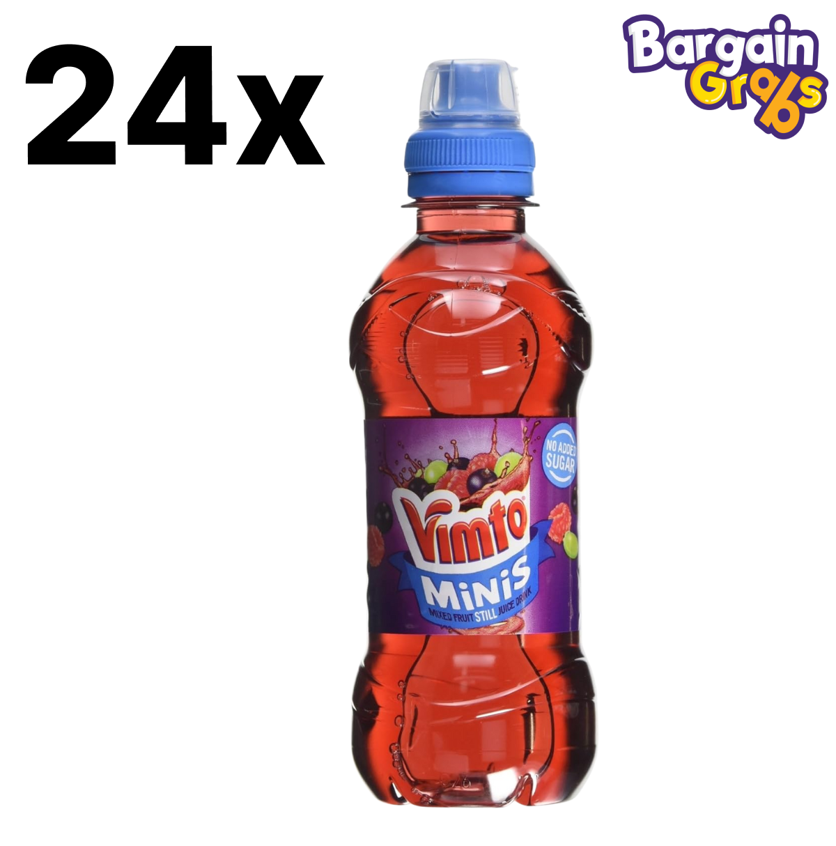 24 x 250ml Vimto Minis No Added Sugar – fruity flavoured drink with no added sugar, perfect for kids and on-the-go hydration