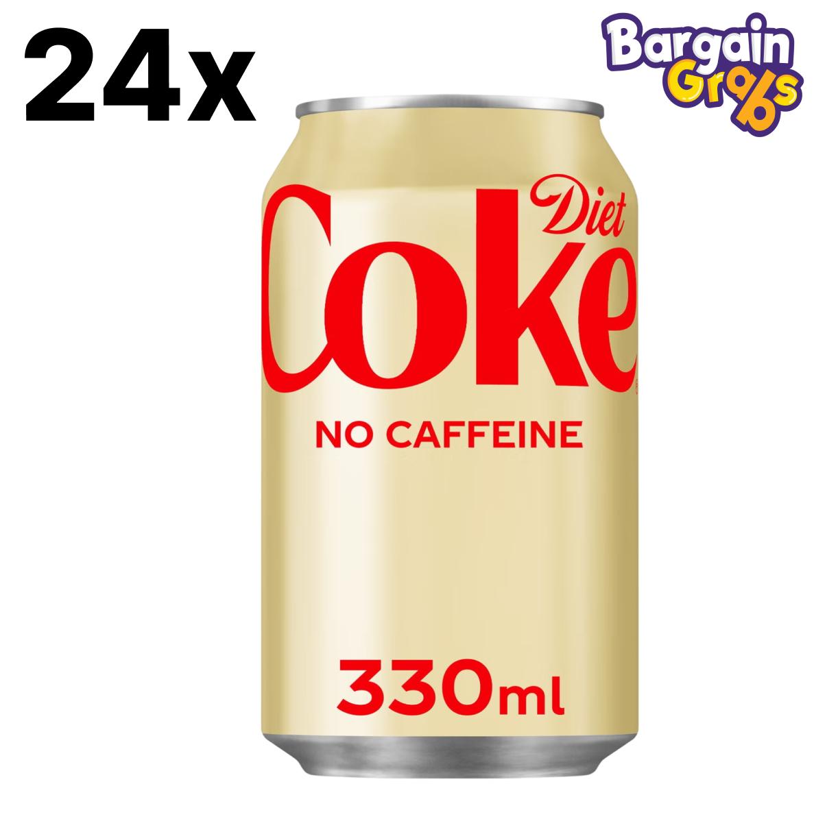 24 pack of 330ml Caffeine Free Diet Coke cans