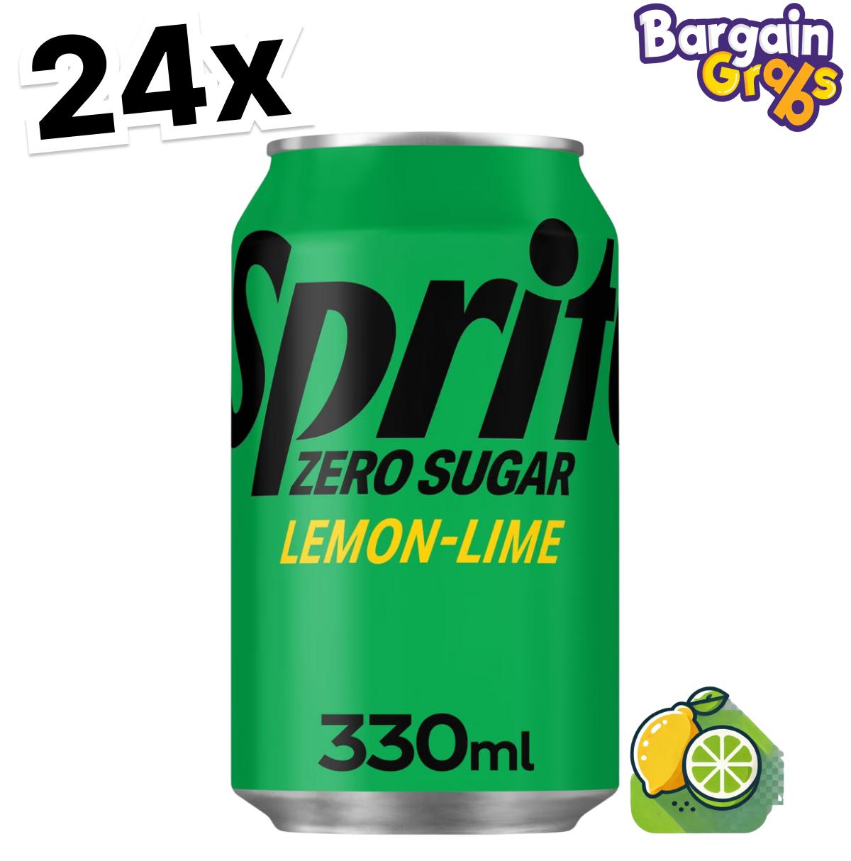 24 pack of 330ml Sprite Zero Sugar cans