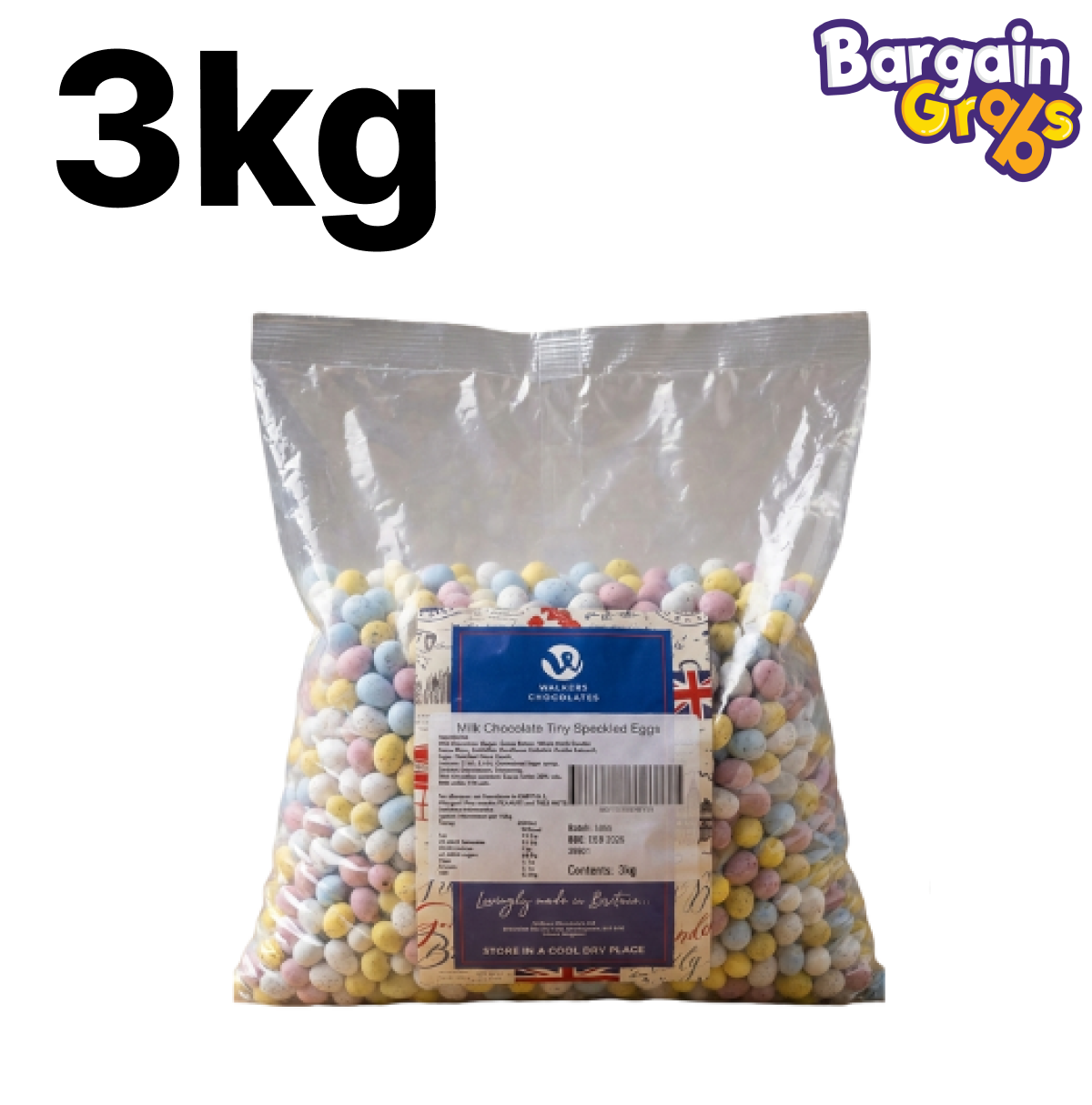3kg Walkers Milk Chocolate Tiny Speckled Eggs – mini chocolate eggs with crisp shells