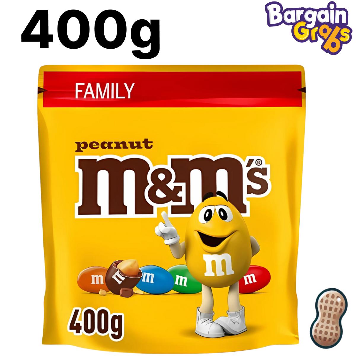 400g M&M’s Peanut Family Size Bag – chocolate-coated peanuts in a large sharing pack