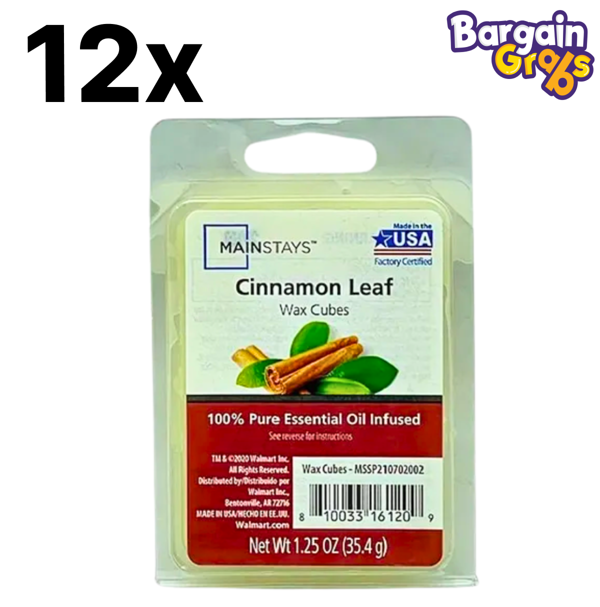 Mainstays Wax Cubes – 72 x 35.4g Packs | 9 Fragrance Variations