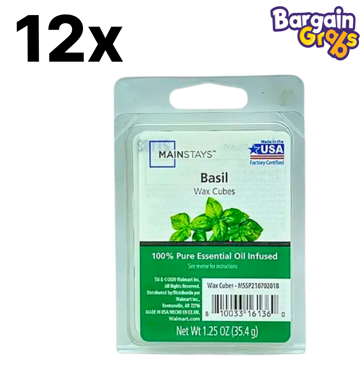 Mainstays Wax Cubes – 72 x 35.4g Packs | 9 Fragrance Variations