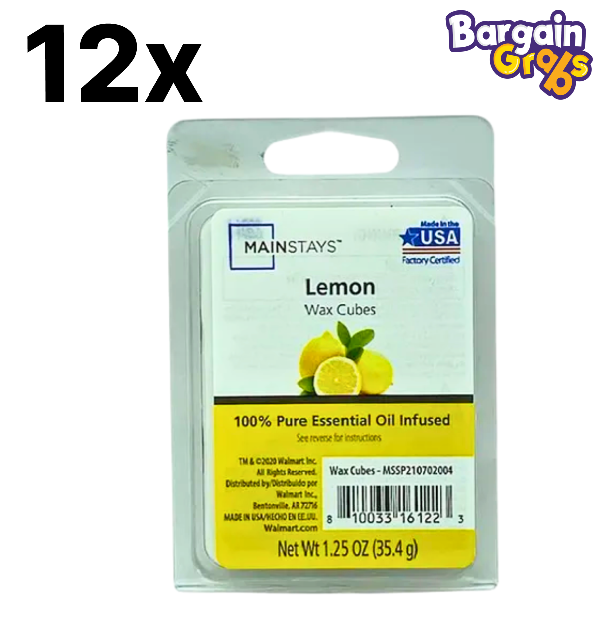 Mainstays Wax Cubes – 72 x 35.4g Packs | 9 Fragrance Variations