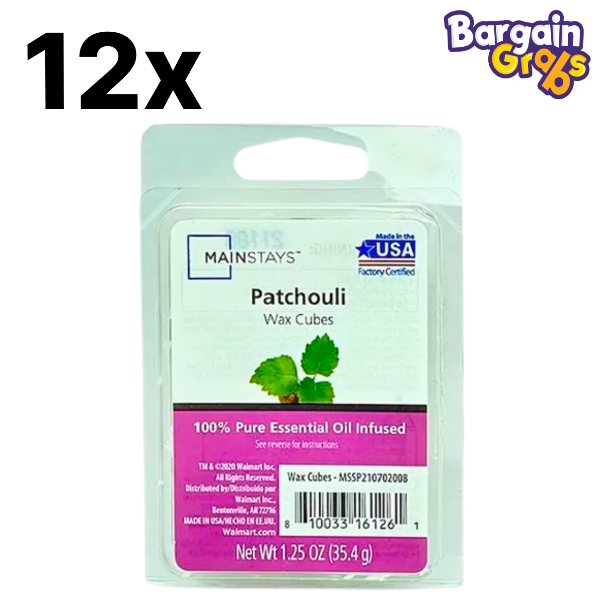 Mainstays Wax Cubes – 72 x 35.4g Packs | 9 Fragrance Variations