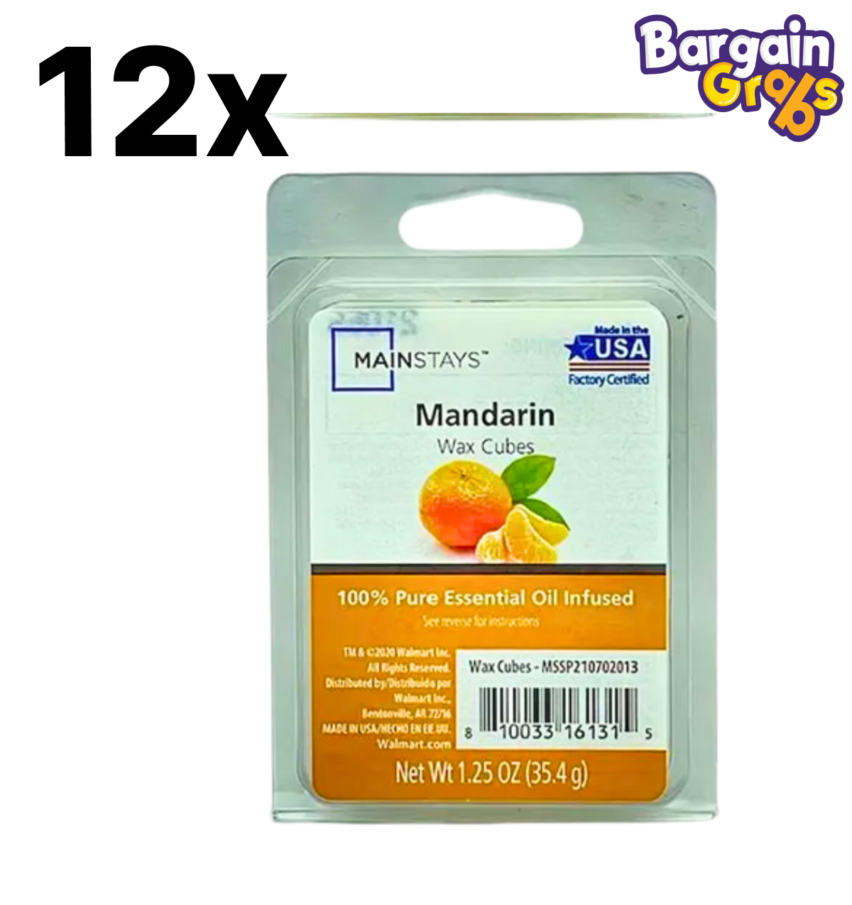 Mainstays Wax Cubes – 72 x 35.4g Packs | 9 Fragrance Variations