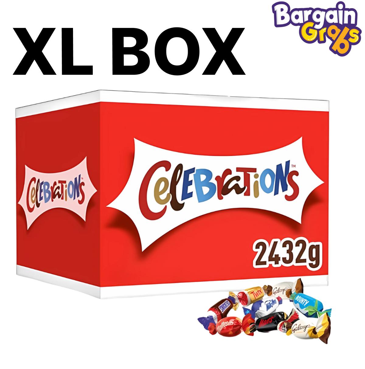 Celebrations Bulk Chocolate Box 2.4kg – assorted mini chocolate bars for sharing, parties, and gifting