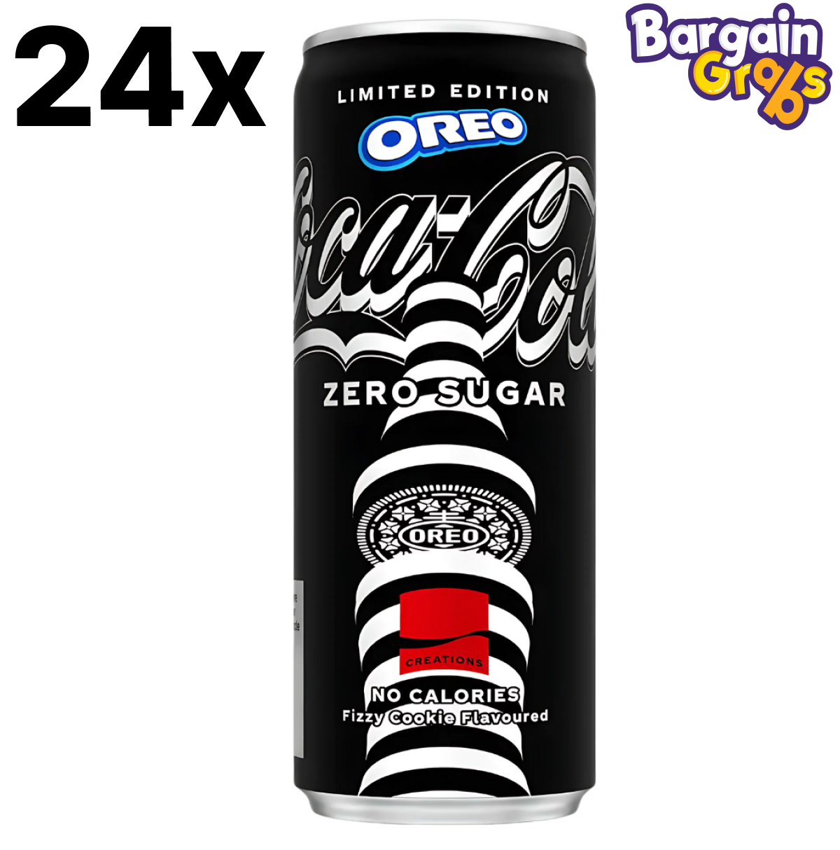 Pack of 24 Coca-Cola Zero Sugar Creations Oreo Flavour Cans, 250ml each