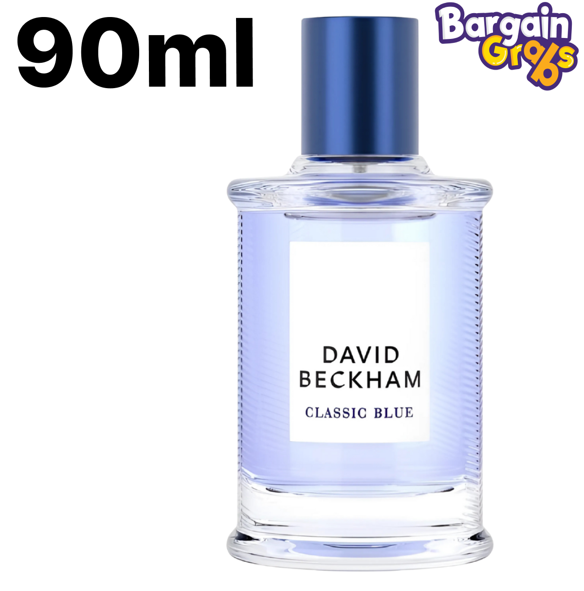 David Beckham Classic Blue Eau de Toilette Spray, 90ml bottle with a fresh and masculine fragrance