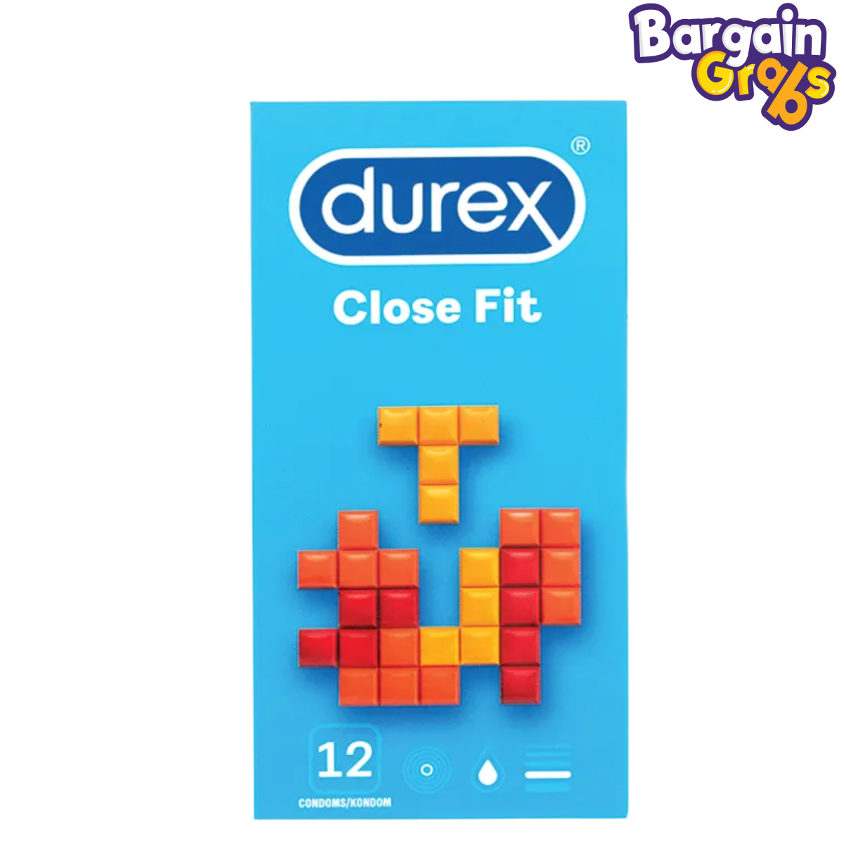 Durex Condoms 12-Pack – Close Fit for a snugger, more secure feel with reliable protection and comfort
