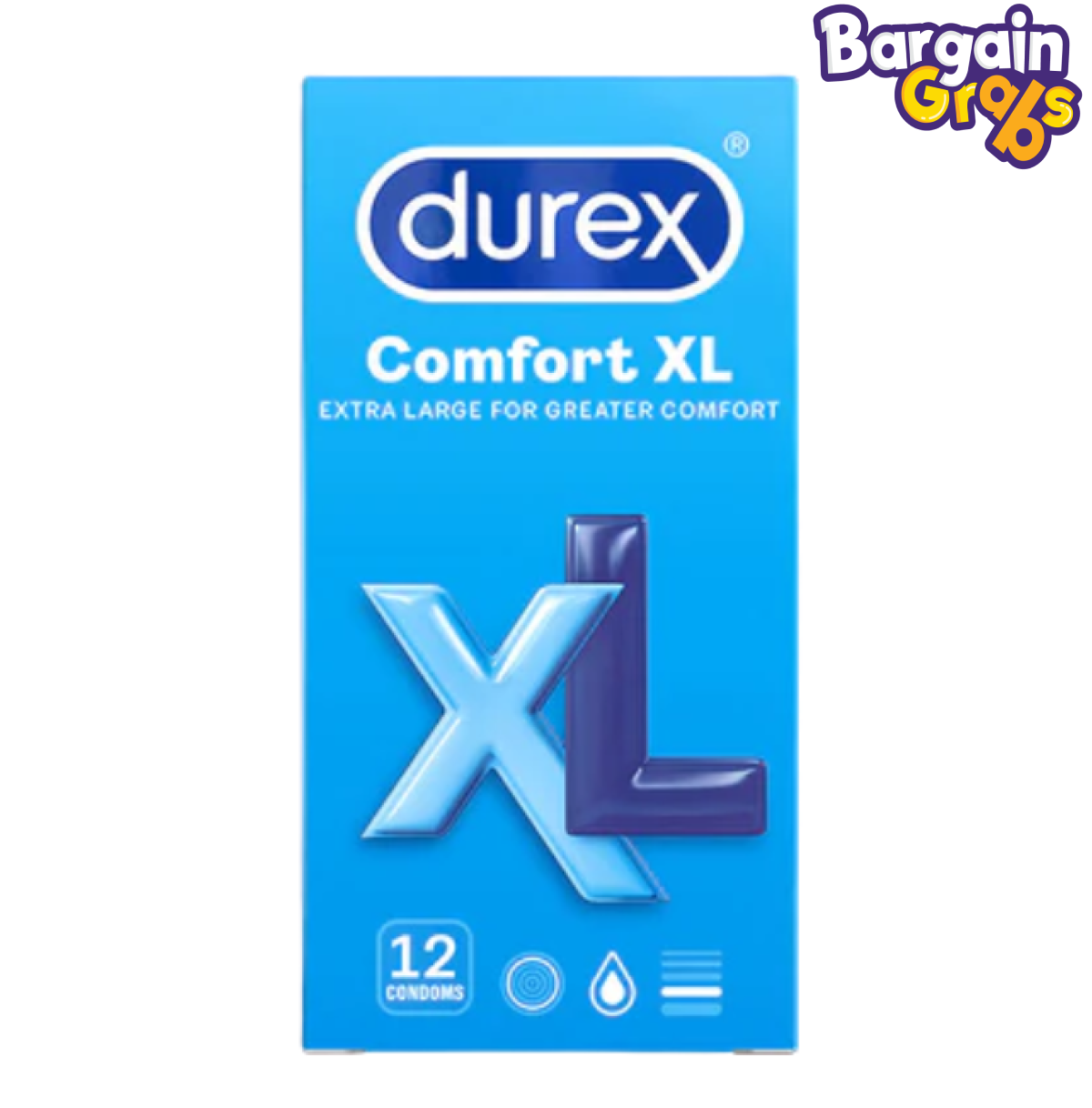 Durex Condoms 12-Pack – Comfort XL for a larger fit with extra comfort and reliable protection