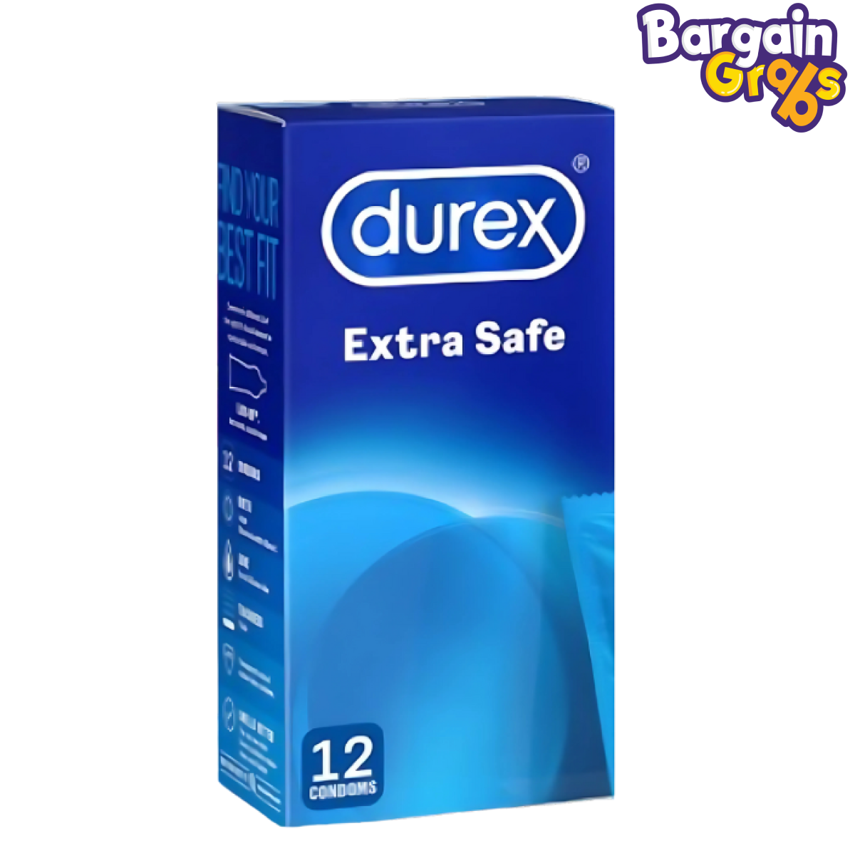 Durex Condoms 12-Pack – Extra Safe for enhanced protection with a slightly thicker design and extra lubrication