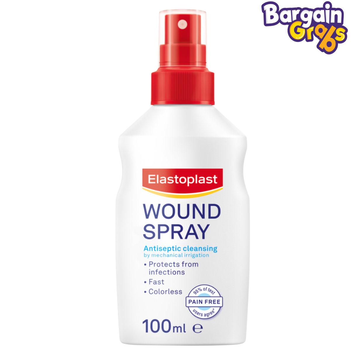 Elastoplast Antiseptic Wound Cleansing Spray in 100ml bottle for effective wound care and hygiene
