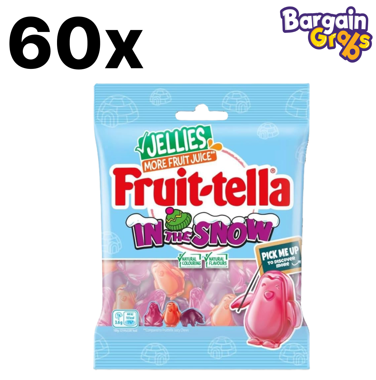 Fruittella Jellies in the Snow 12 x 110g – Assorted Fruity Chewy Sweets