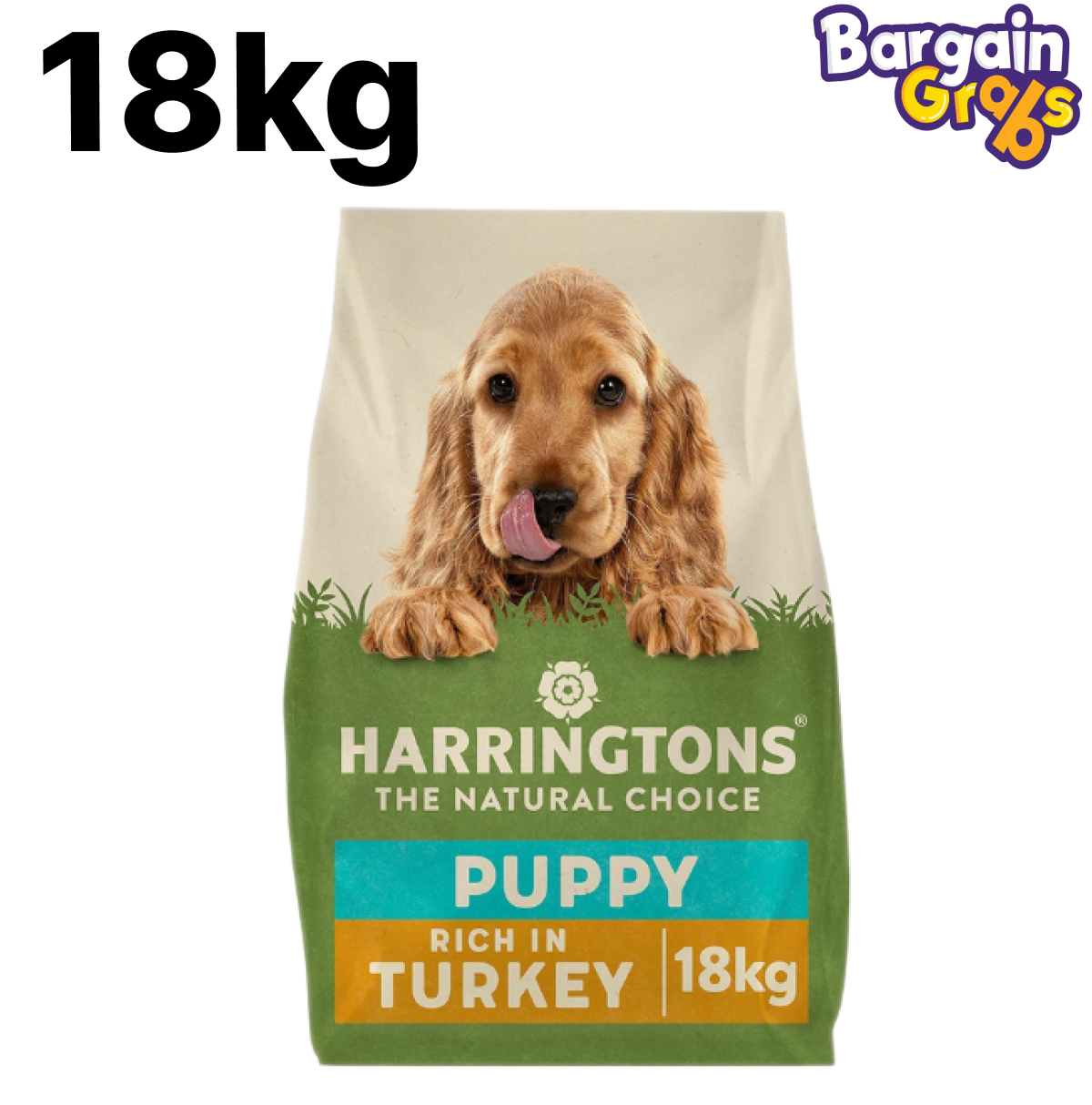Harringtons Complete Puppy Dry Dog Food, 18kg bag with Turkey & Rice for healthy growth and development