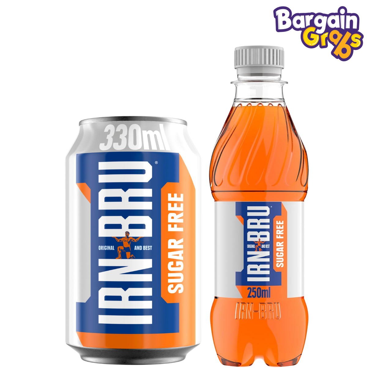 IRN BRU sugar-free soft drink can with no added sugar