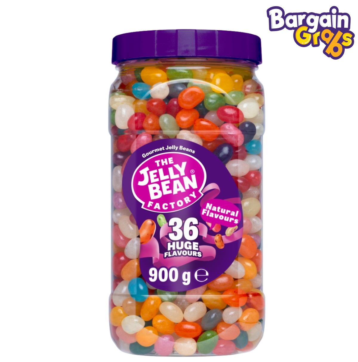 The Jelly Bean Factory 900g jar with 36 huge gourmet jelly bean flavours