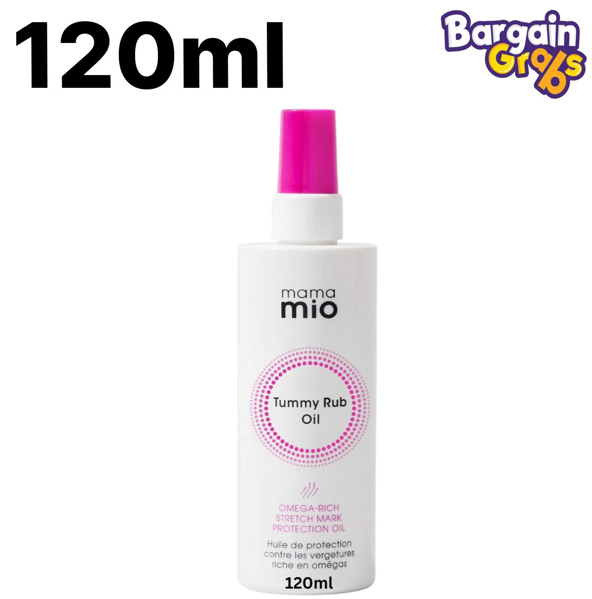 Mama Mio Tummy Rub Oil 120ml – nourishing pregnancy oil for stretch mark protection and skin elasticity