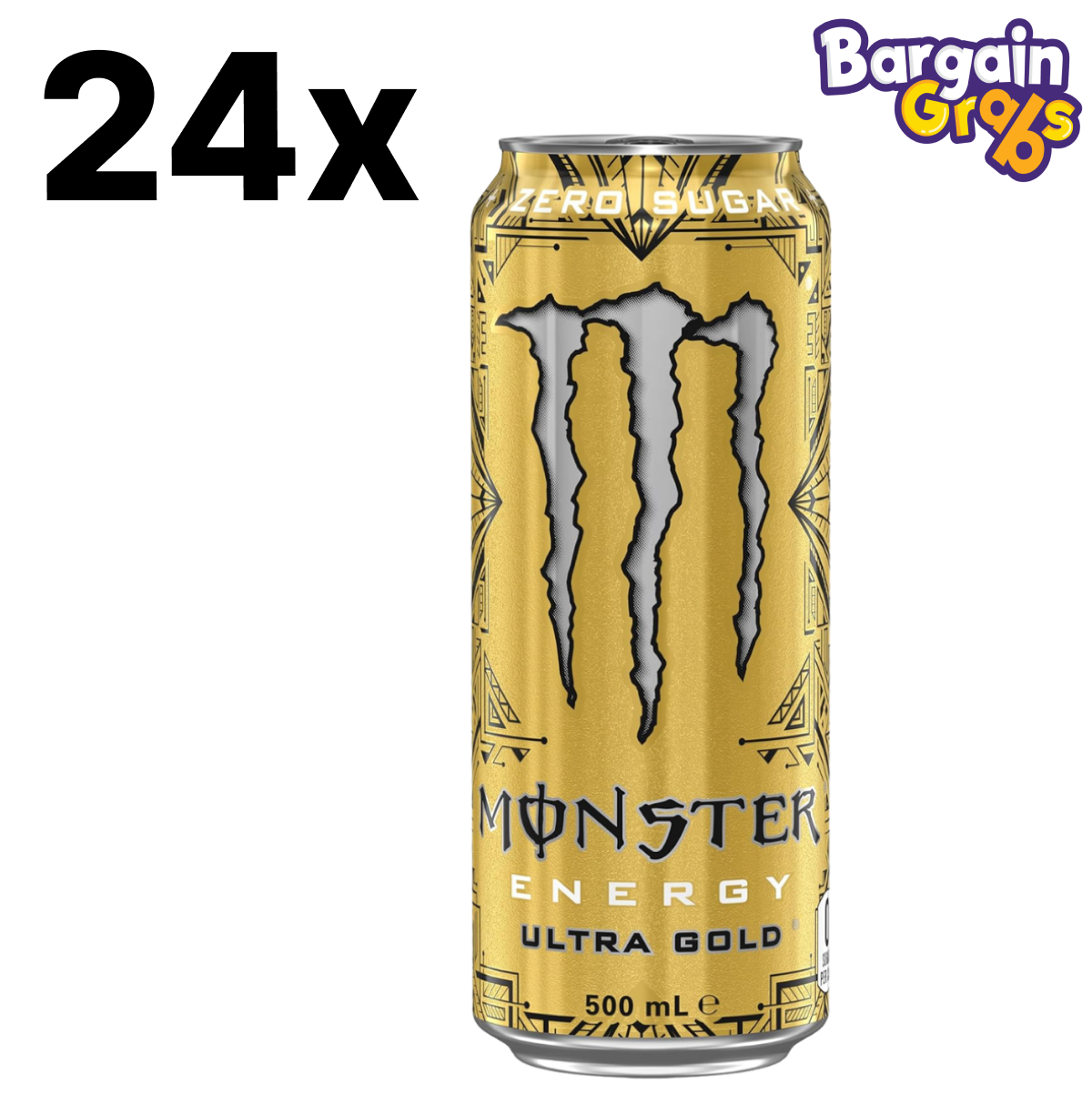 24 x 500ml cans of Monster Energy Ultra Golden Pineapple – sugar-free energy drink