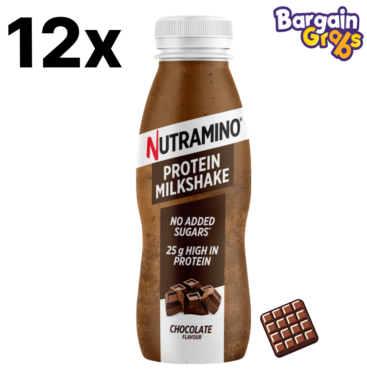 Nutramino Protein Milkshake Chocolate 12 x 330ml – High Protein Drink