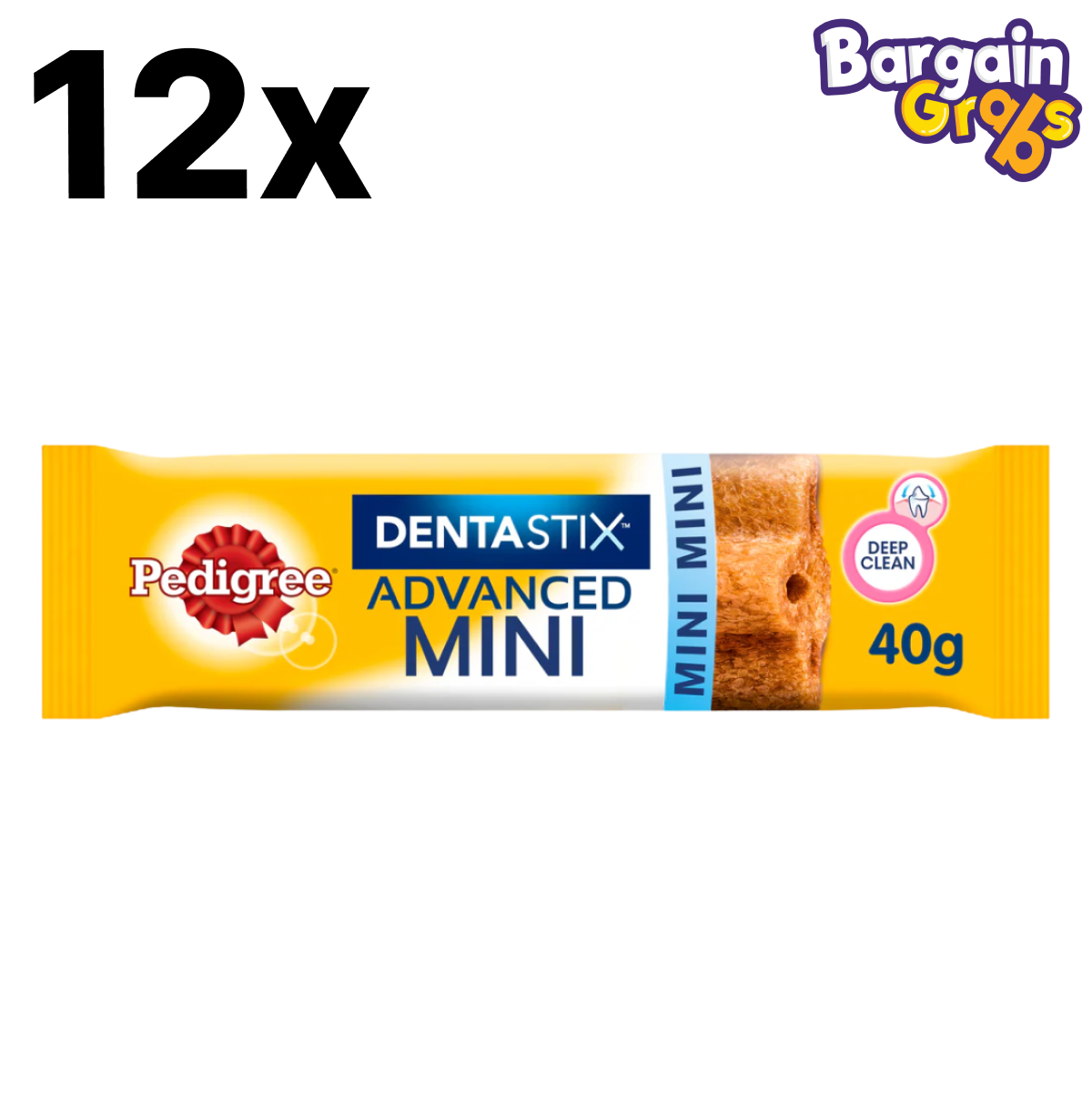 12-pack of PEDIGREE Dentastix Advanced Mini dog dental chews – 1 piece per pack for small dogs