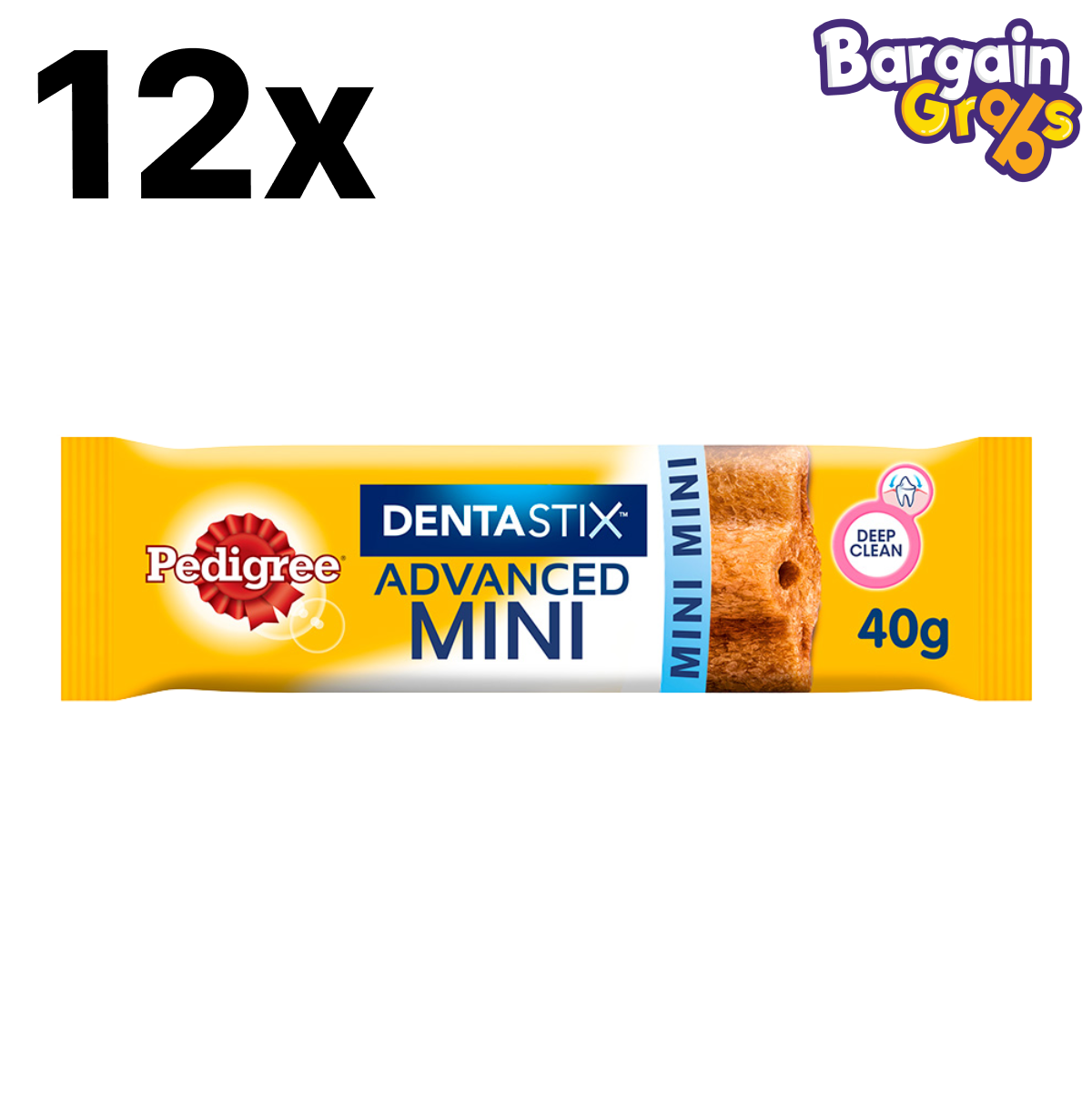 PEDIGREE Dentastix Advanced Mini Dog Dental Chews 12 x 40g – Daily Oral Care for Small Dogs