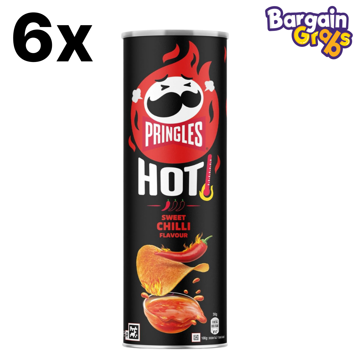 Pringles Hot Sweet Chilli Crisps 6 x 160g – Spicy Flavoured Potato Chips
