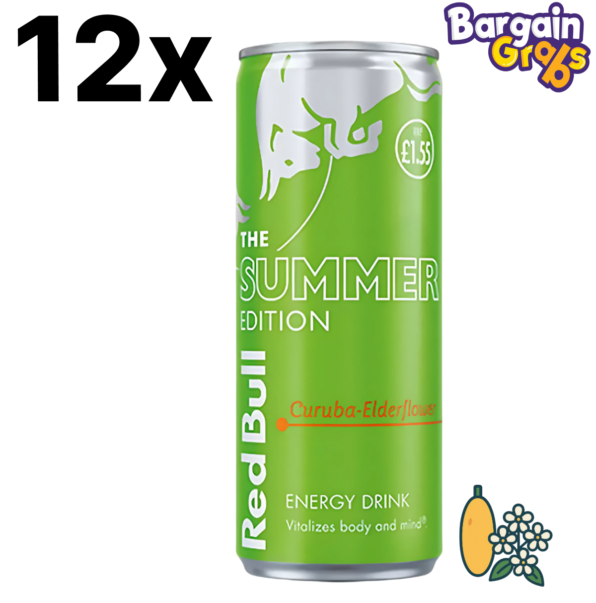12 pack of Red Bull Energy Drink, 250ml cans – classic energy-boosting beverage for focus and performance