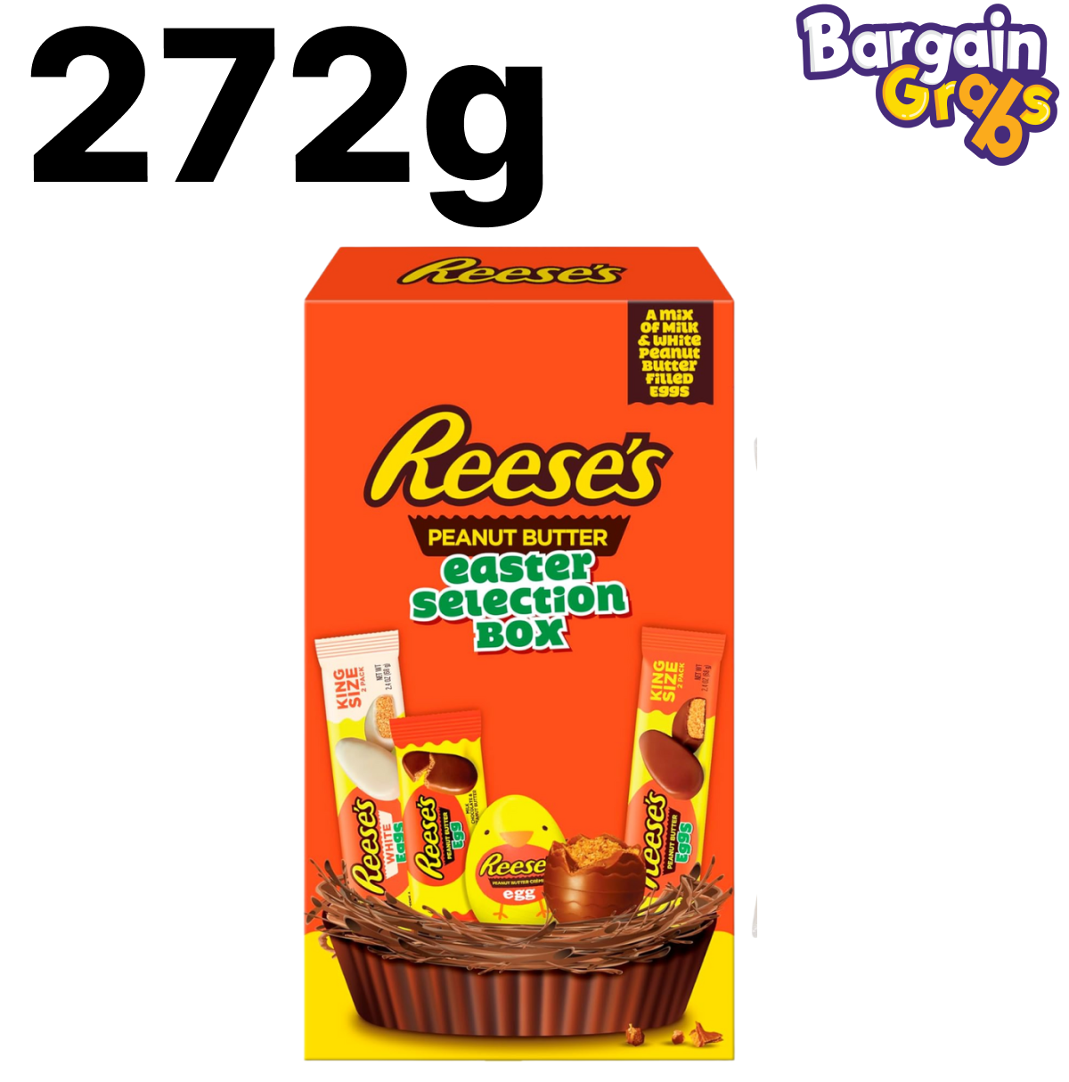 Reese’s Peanut Butter Selection Box, 272g – assorted peanut butter chocolate treats in a gift box