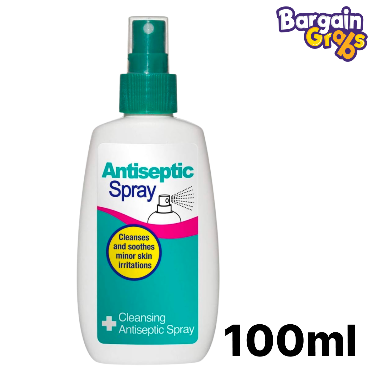 Safe and Sound Antiseptic Cleansing and Soothing Spray 100ml bottle for gentle skin disinfection and relief