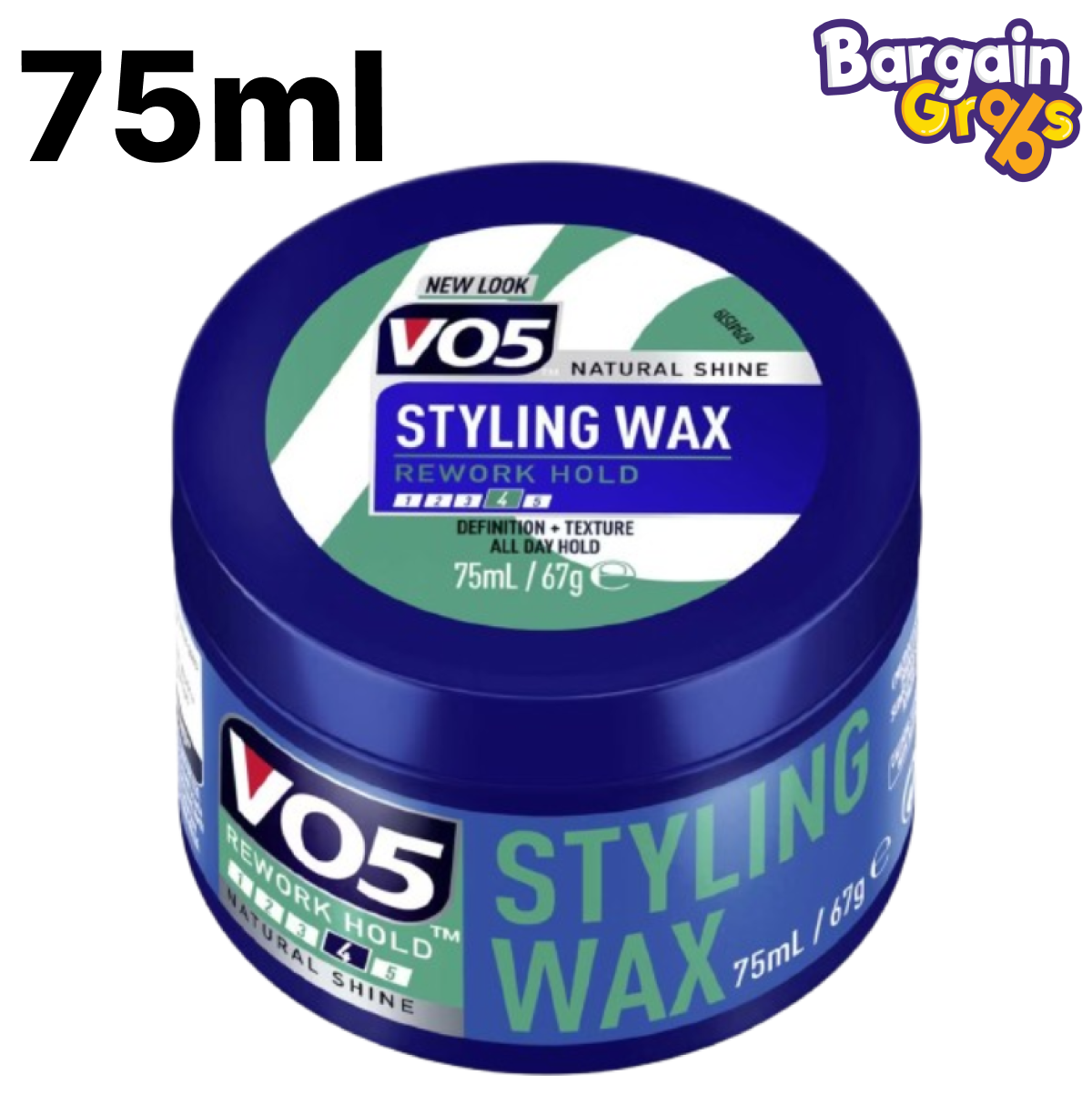 VO5 Groomed Styling Wax Rework Hold in a 75ml container