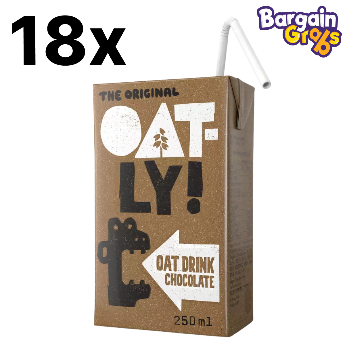 Pack of 18 x 250ml Oatly Chocolate oat drinks