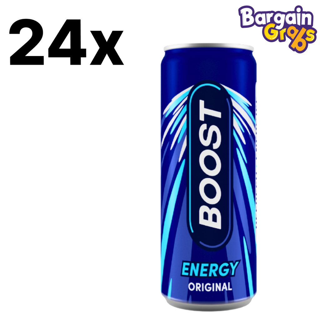Boost Menu Raspberry Boost Energy Drink 250ml Cans (Pack of 24) – Original or Apple ...