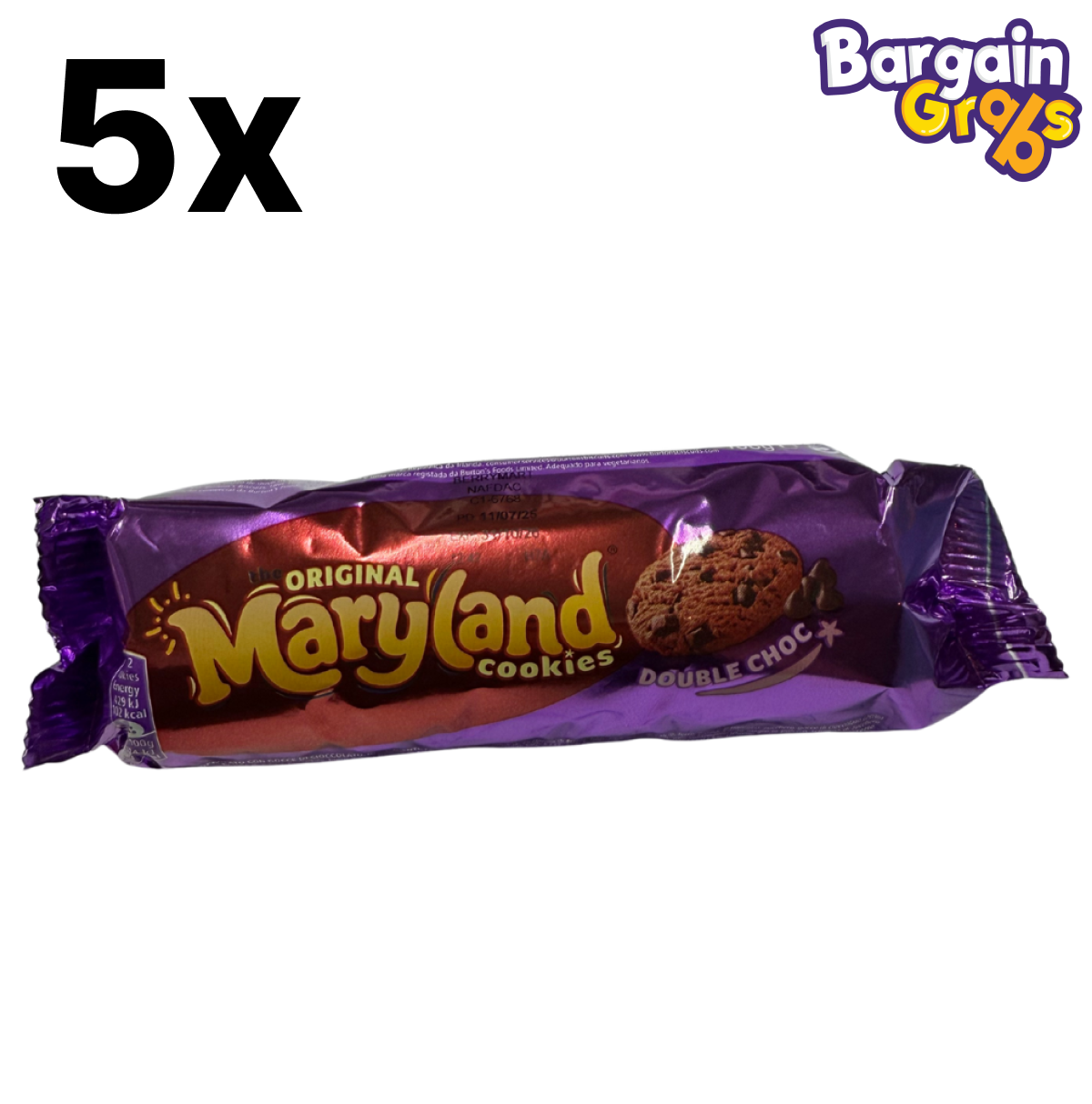 5 pack of Maryland Double Choc Cookies 136g
