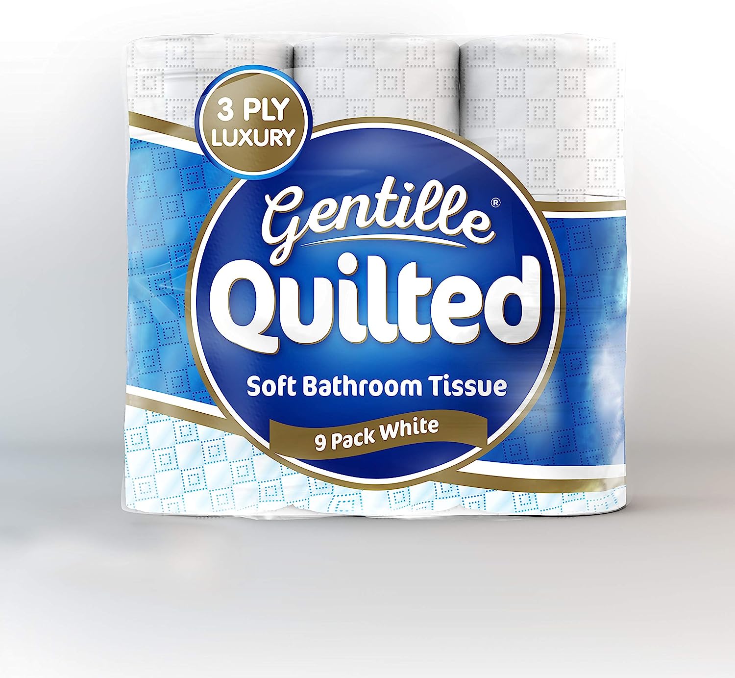 54 Rolls Gentille Quilted 3 ply Luxury Soft & Strong Toilet Tissue Roll Paper