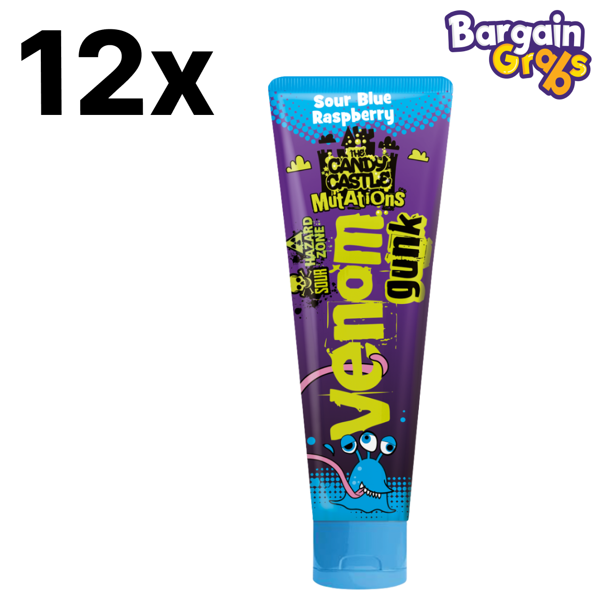 12 x 120g Candy Castle Venom Gunk Sour Blue Raspberry