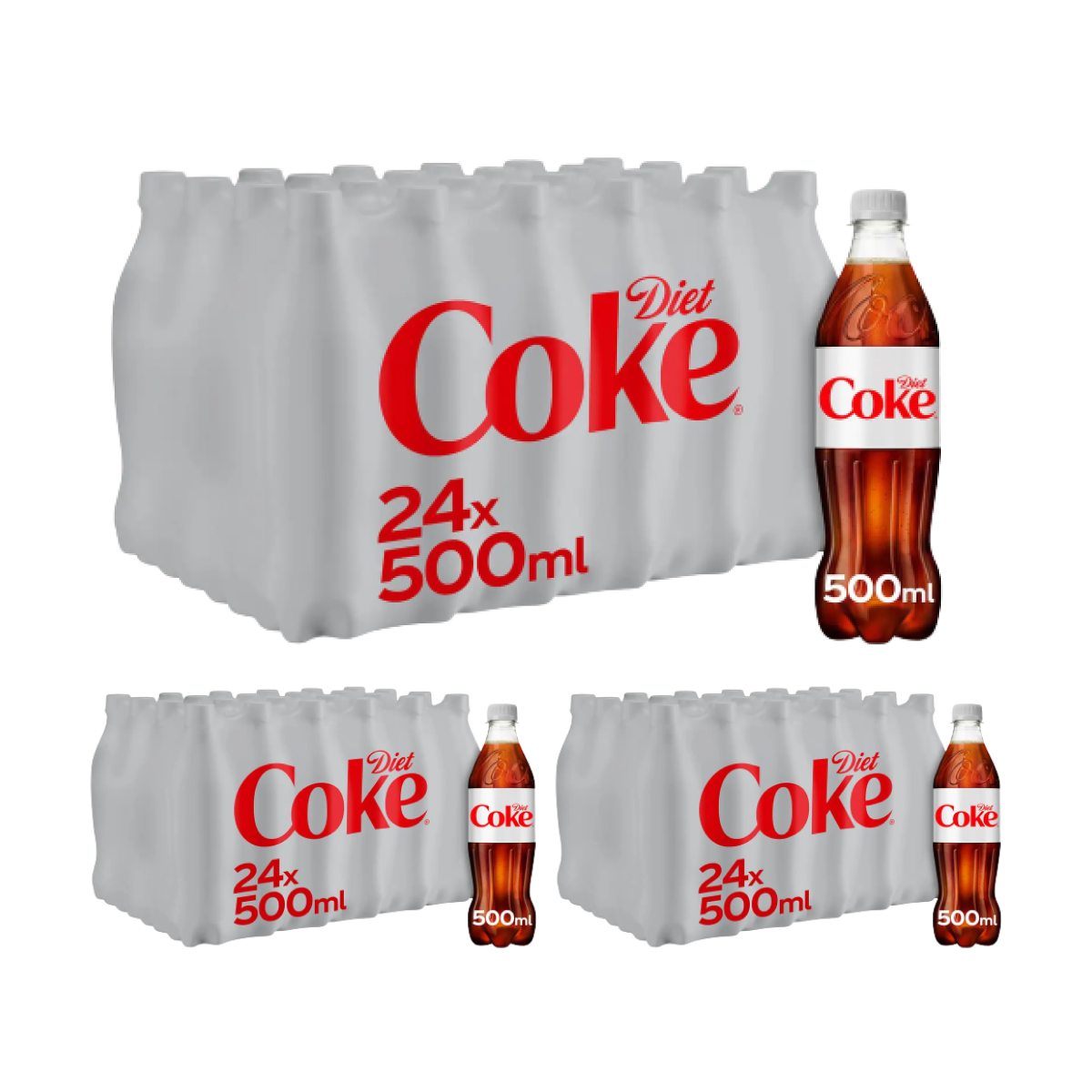 72 x Diet Coke 500ml Bottles Click & Collect Only