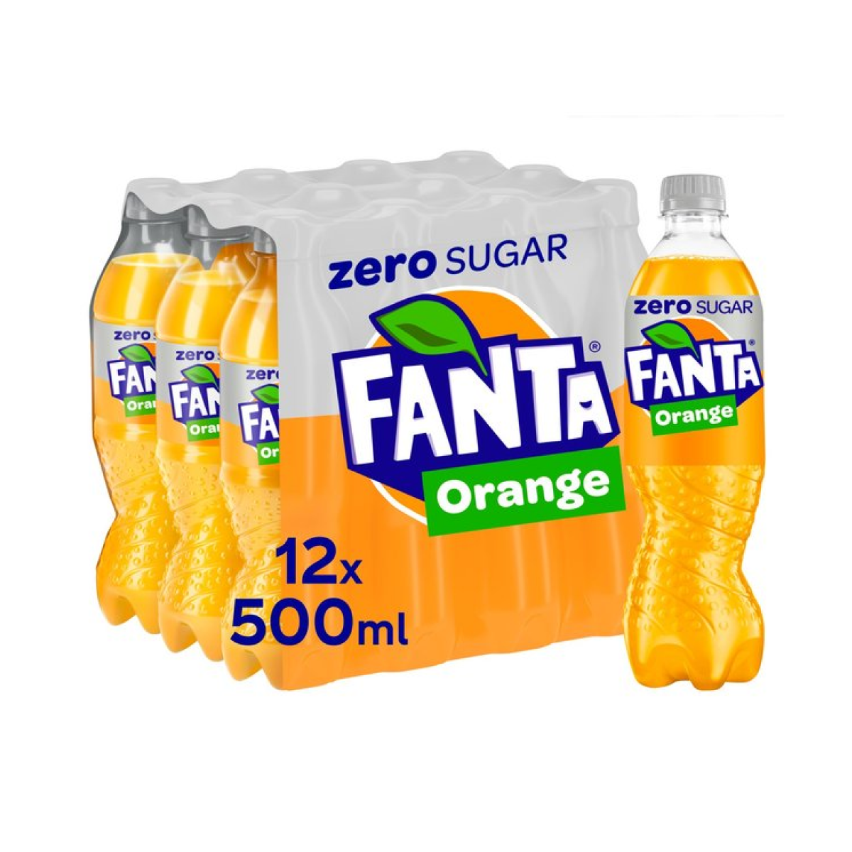 12 x Fanta Orange Zero 500ml