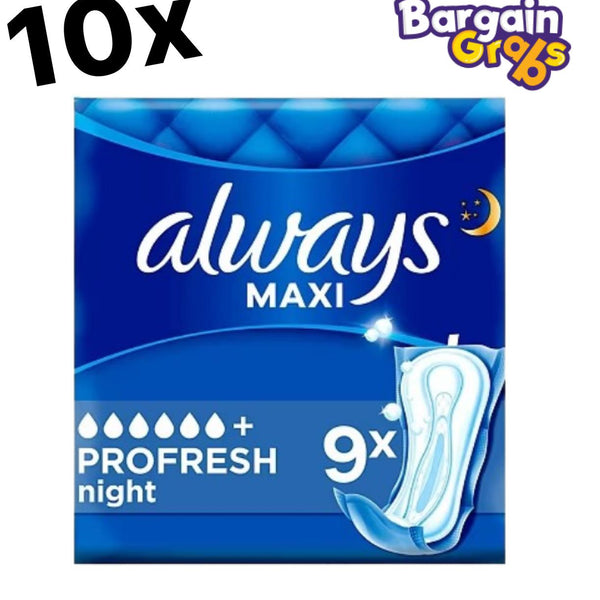 Always Maxi Night Sanitary Towels Without Wings X10 | Maxi Pads - View #3