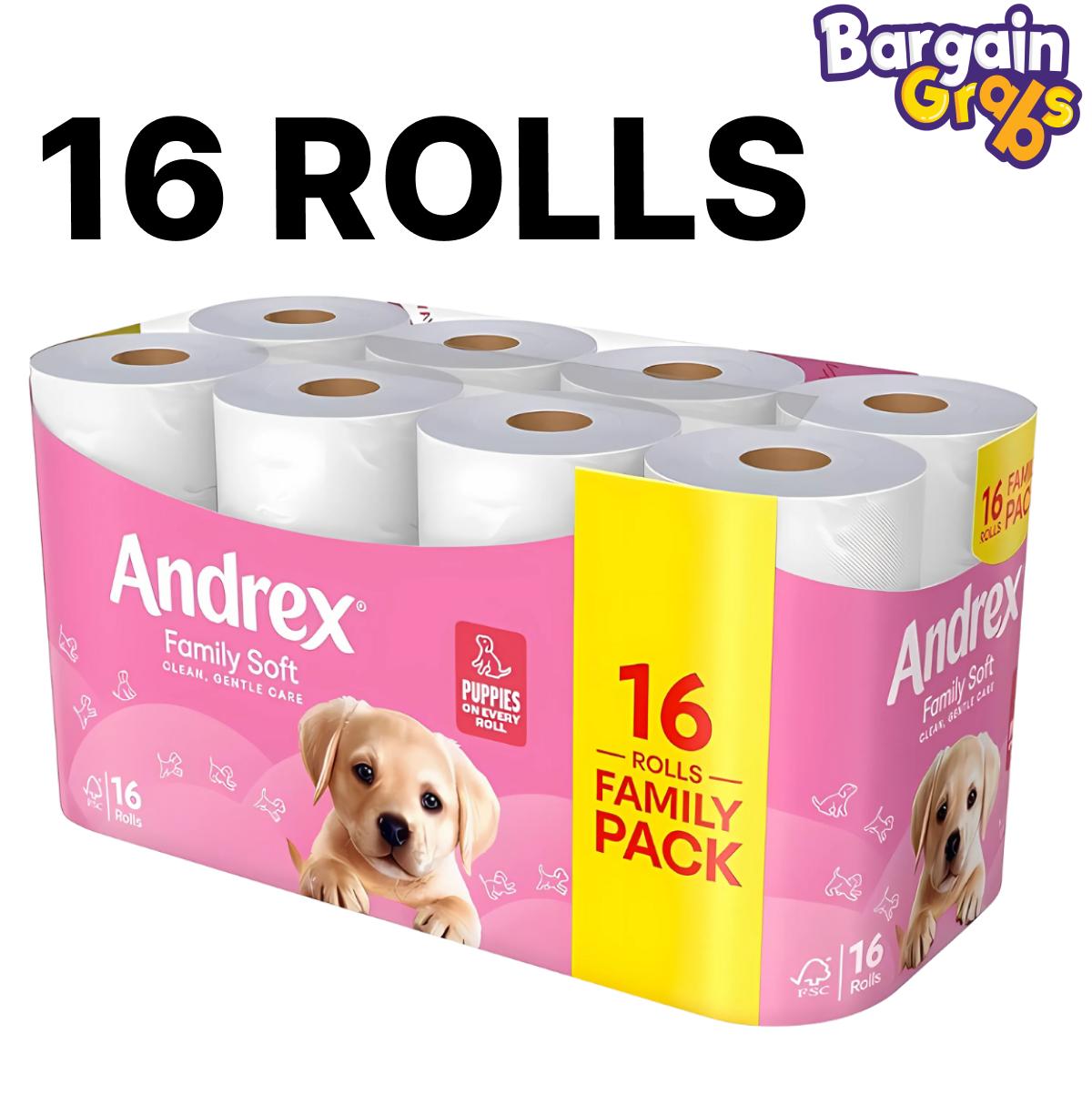 Pack of 16 Andrex Gentle Clean toilet rolls