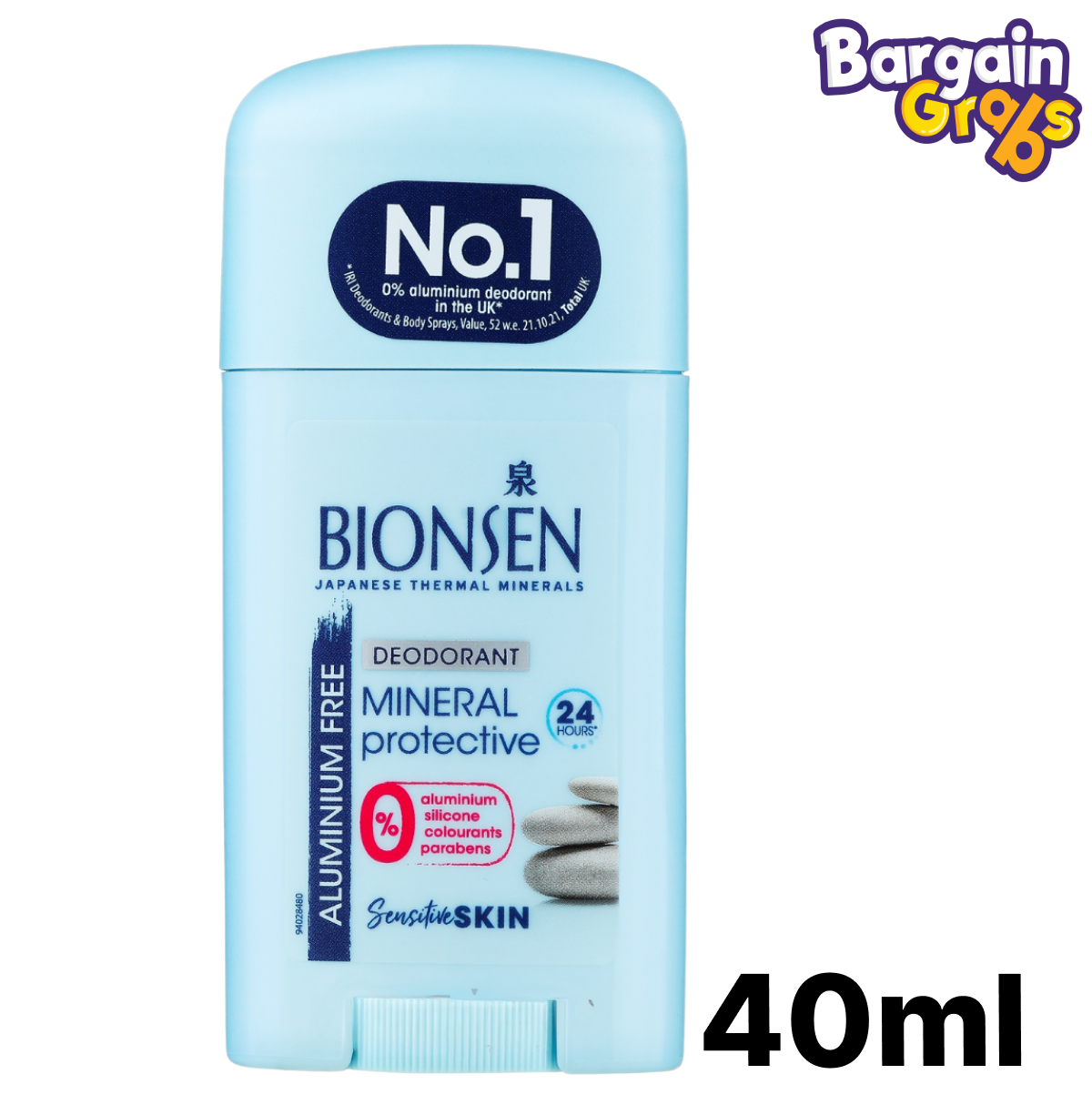 Bionsen 0% Aluminium Stick Deodorant 40ml for gentle, aluminium-free odour protection and all-day freshness
