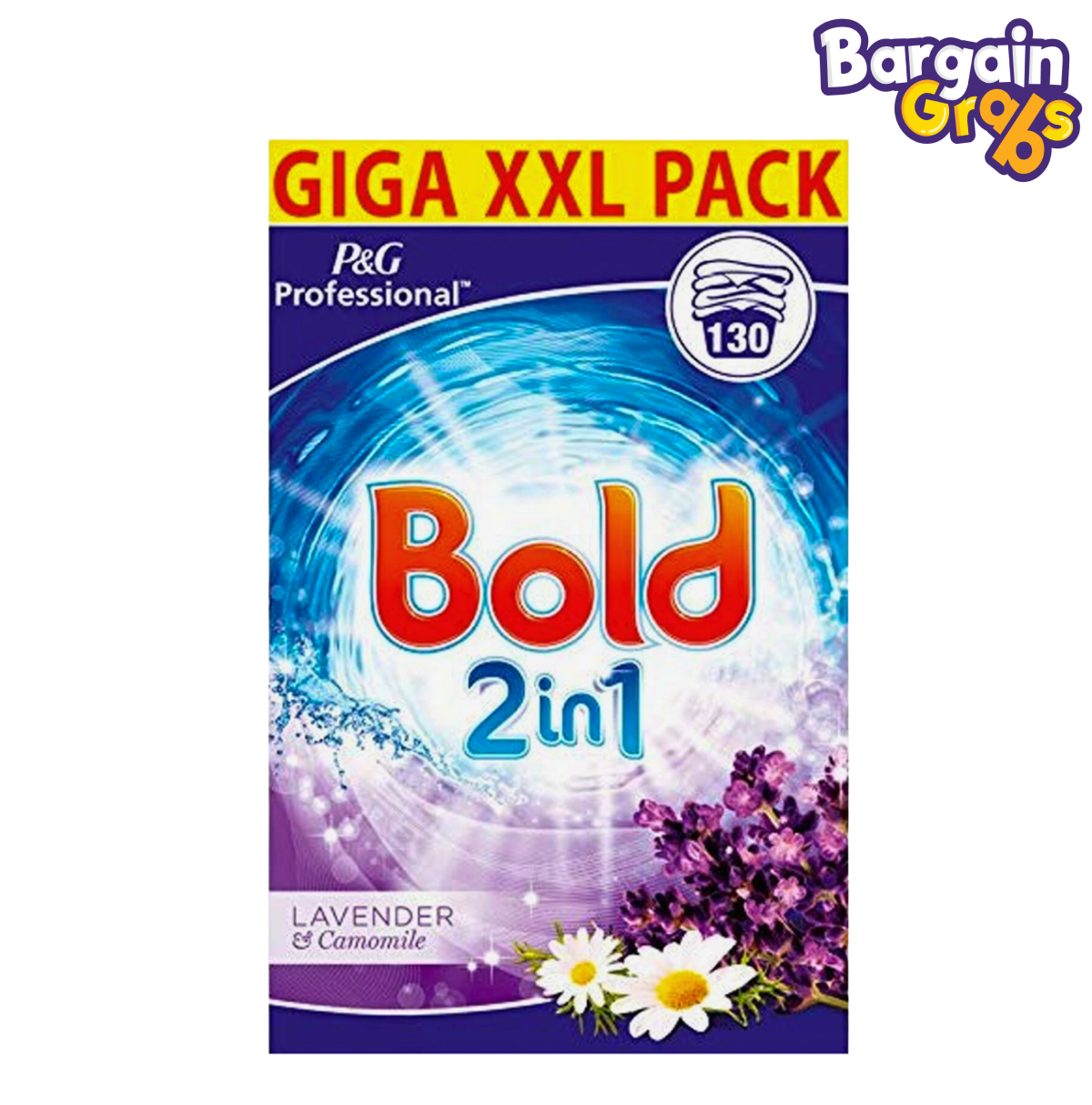 BOLD 2-in-1 Professional Washing Powder Lavender & Camomile – 130 washes of long-lasting freshness and deep cleaning