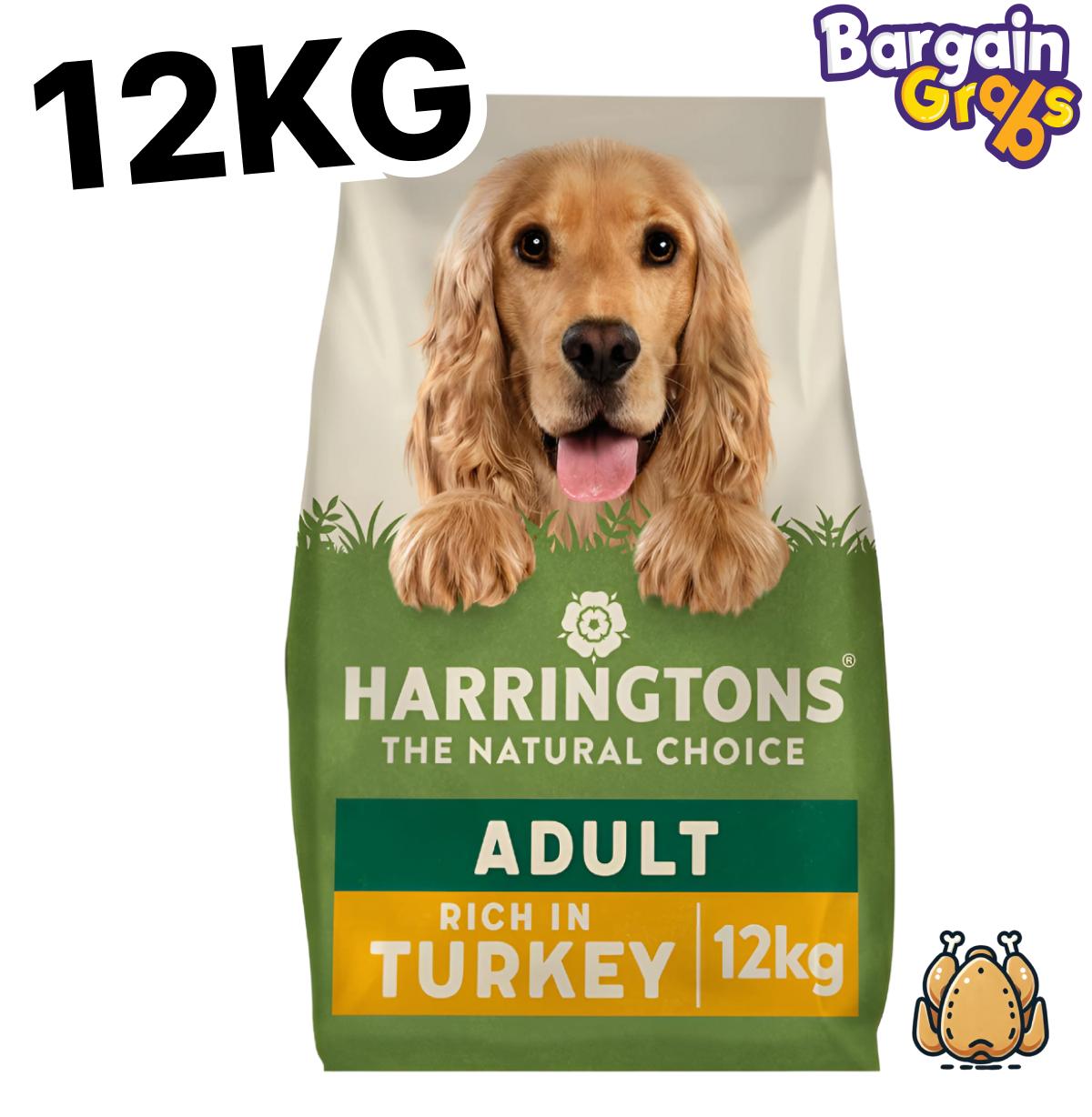 Harringtons Adult Dry Dog Food 12kg – rich in turkey with vegetables, balanced nutrition for adult dogs