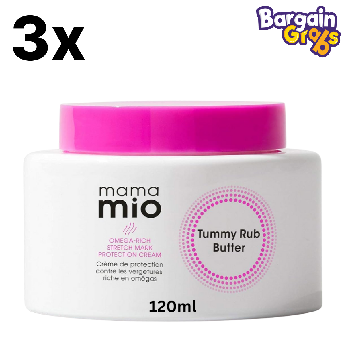 Mama Mio The Tummy Rub Trio – set of 3 x 120ml nourishing butters for stretch mark prevention and skin hydration during pregnancy