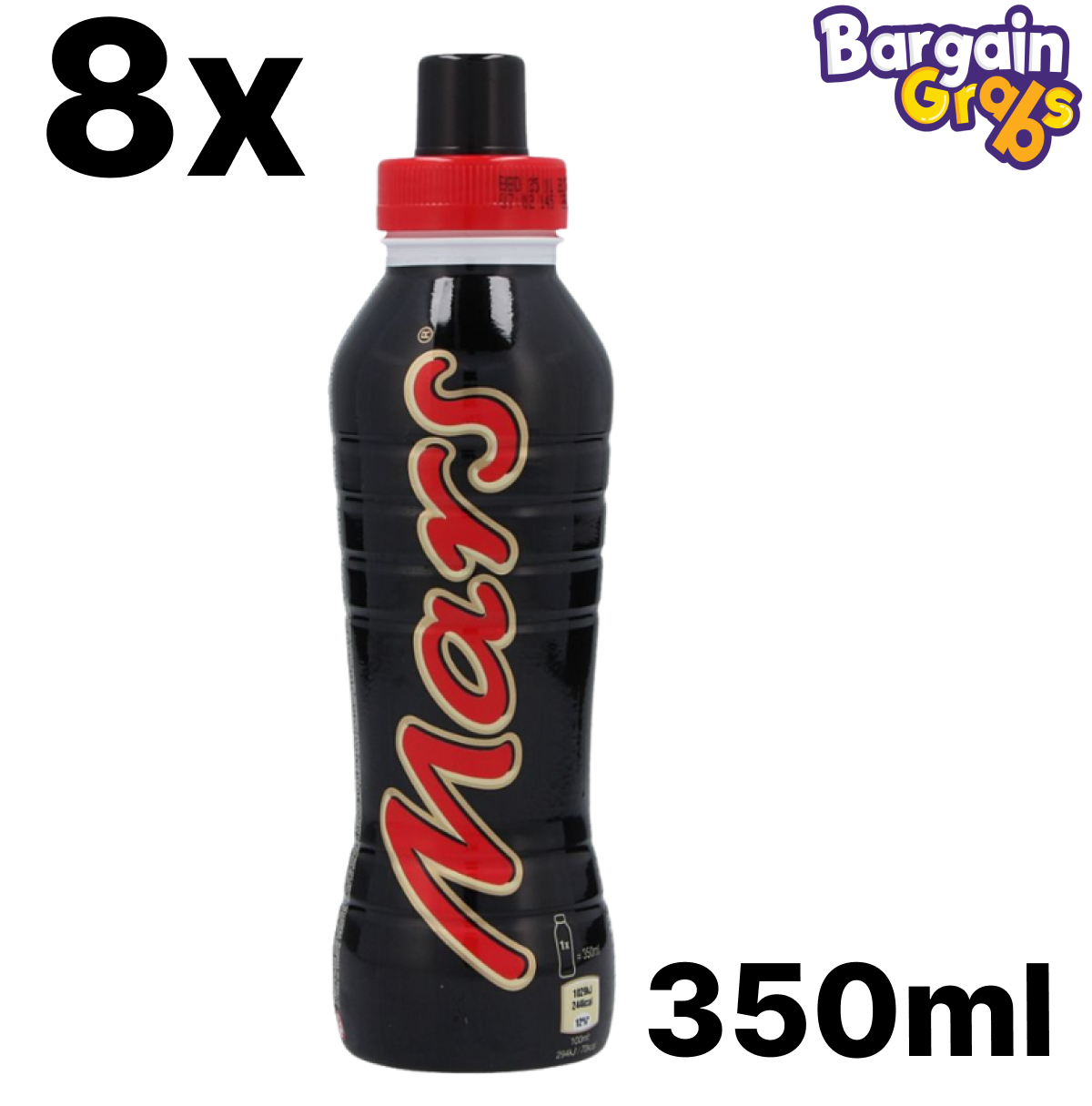 8 pack of 350ml Mars Refuel Milk Drink – chocolate milk beverage with energy boost