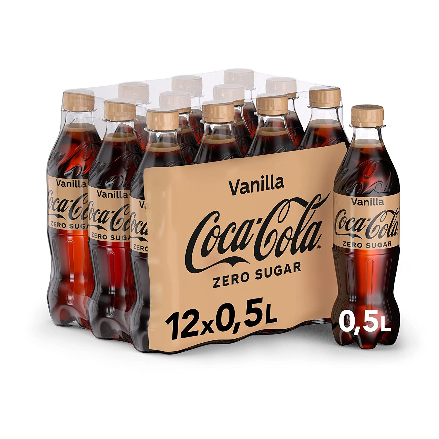 12 x Coke Zero Vanilla 500ml Bottles