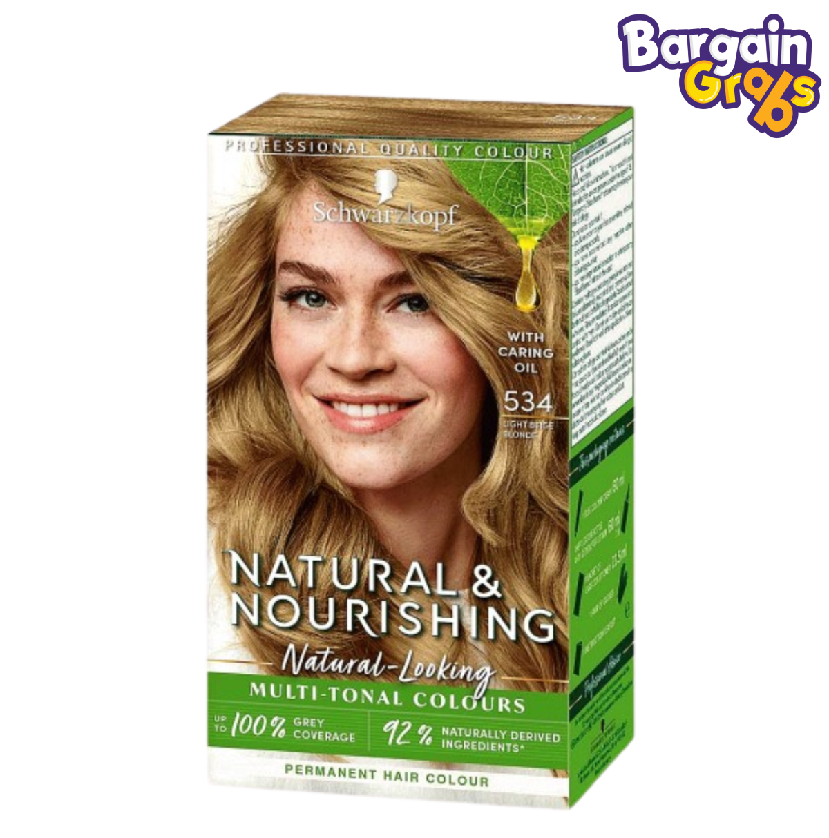 Schwarzkopf Natural & Nourishing 534 Light Beige Blonde – hair dye for soft, radiant, and natural-looking blonde colour